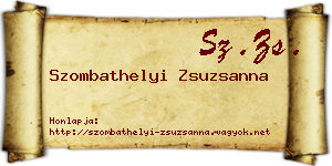 Szombathelyi Zsuzsanna névjegykártya
