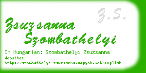 zsuzsanna szombathelyi business card